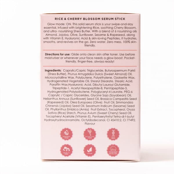 Rice & Cherry Blossom Serum Stick box detail