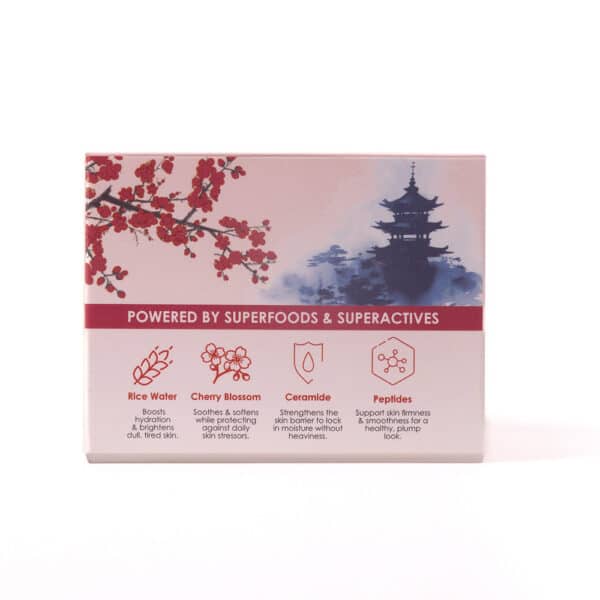 Rice Water & Cherry Blossom Lightweight Moisturiser box back